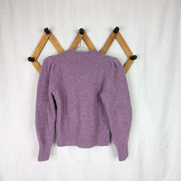 Faherty Boone Merino Wool Blend Puff Sleeve Sweater - Picture 3 of 8